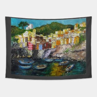 Riomaggiore Cinque Terre Tapestry