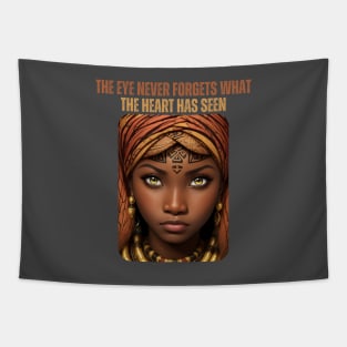 The eye never forgets - African Proverb Tapestry