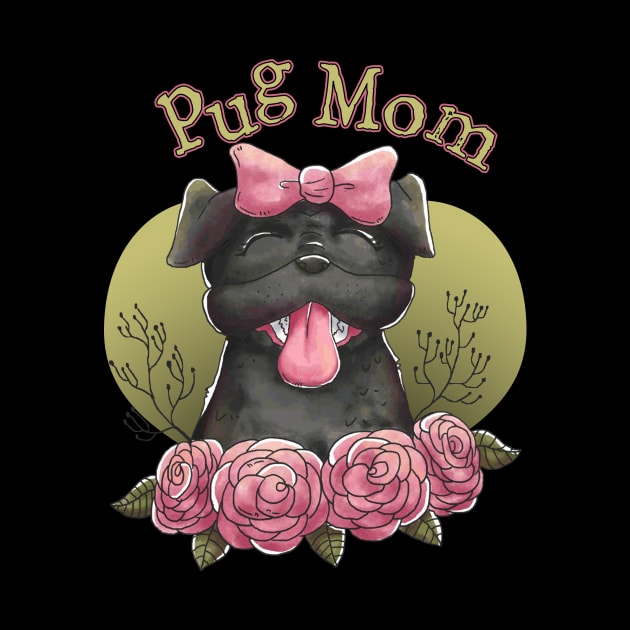 Pug mom women's dog gift by MarrinerAlex