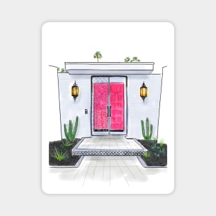 Hot Pink Palm Springs Door Magnet