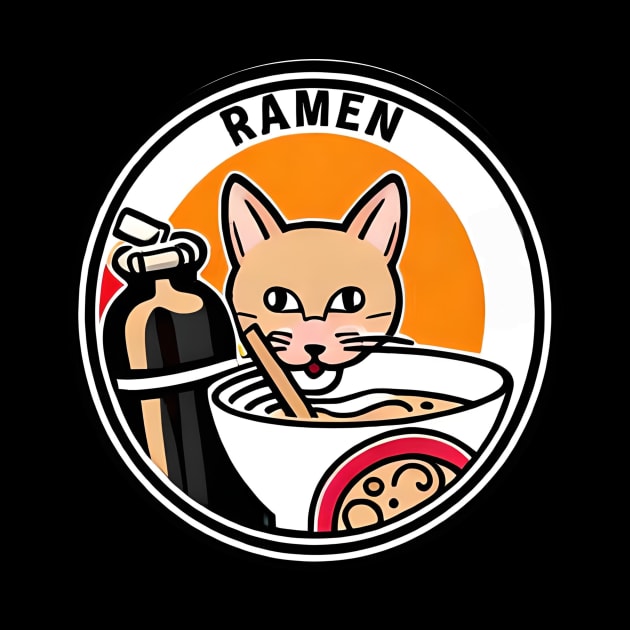 Cute Japanese Cat ramen by dex1one