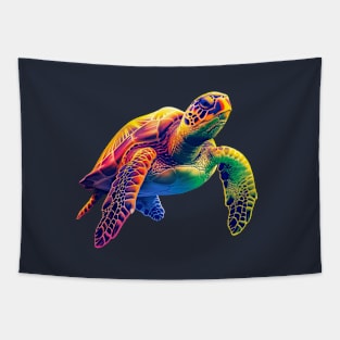 Psychedelic Sea Turtle Tapestry