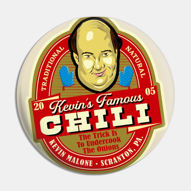 Kevin Malone Chili Label Office Pin by Alema Art