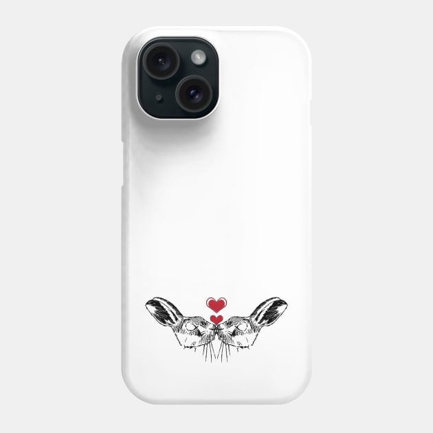 Bunny Love, hearts Phone Case by konnijensen