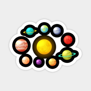 Planets Around The Sun Magnet