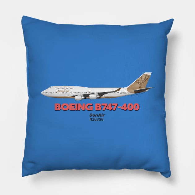 Boeing B747-400 - SonAir Pillow by TheArtofFlying