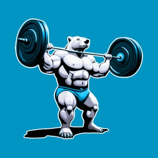 Power lifter Polar Bear T-Shirt