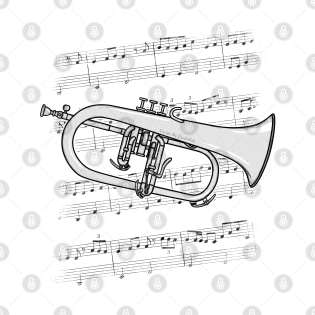 Flugelhorn Player Hornist Brass Musician by doodlerob