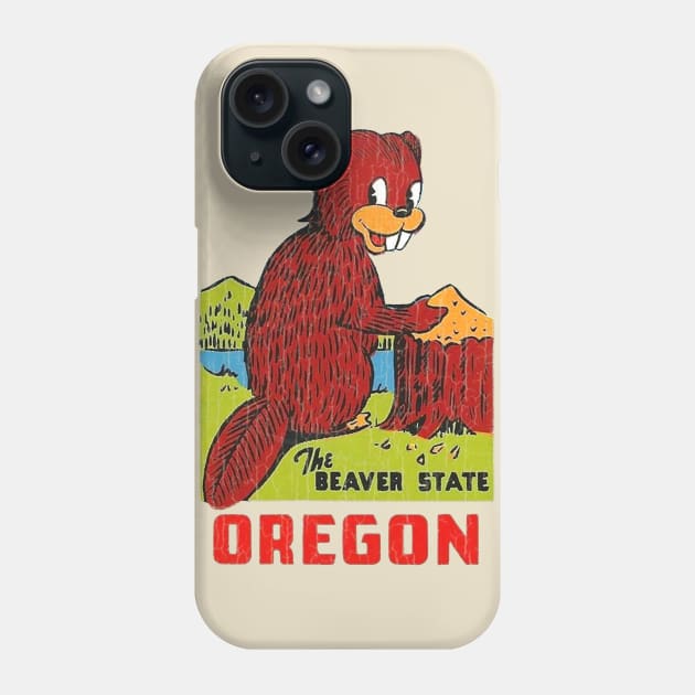 Oregon Beaver State Distressed Vintage Phone Case by Hilda74