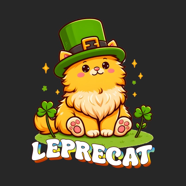 Leprecat Funny Cat St. Patricks Day by Nessanya