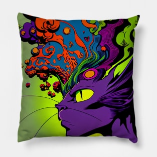 Psychedelic Cat 33.0 Pillow