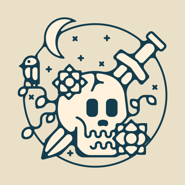 Skull&Sword by mikehilldesign