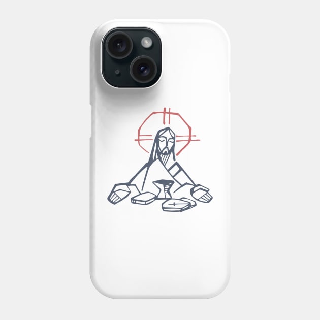 Jesus Christ at the last supper Phone Case by bernardojbp