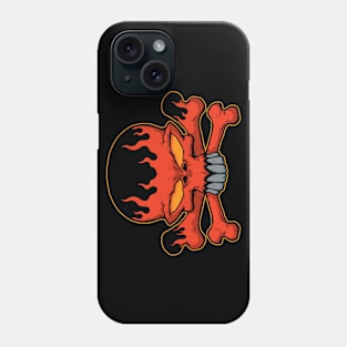 flame cross bones Phone Case