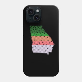 Trout Fishing Rainbow Trout Pattern Georgia State Map Phone Case