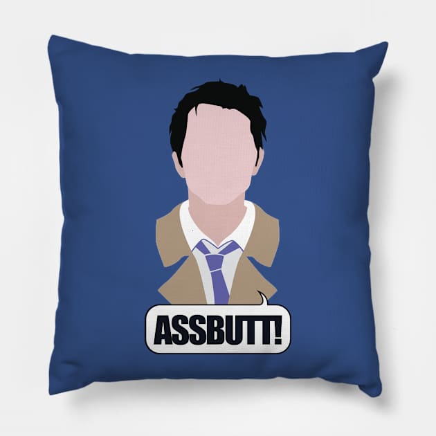 Assbutt Castiel Supernatural Swearing Pillow by Alice_Wieckowska