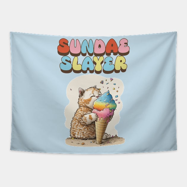 Sundae slayer Tapestry by Pawsitivity Park