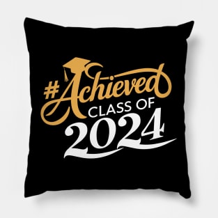 Achieved Class Of 2024 Graduation Graduate Men Women Kids Pillow