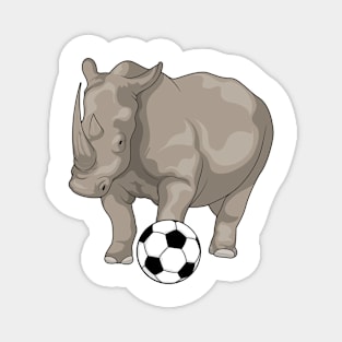 Rhino Soccer player Soccer Magnet