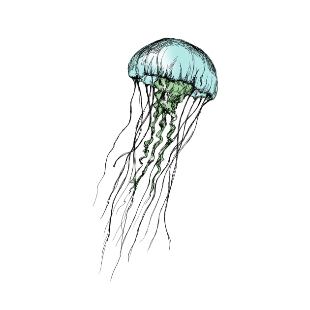 Jellyfish Print by rachelsfinelines