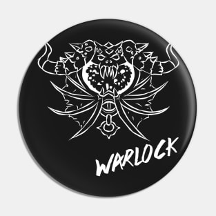 Warlock Crest (White) Pin