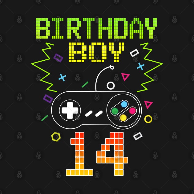 Birthday Boy 14 Video Game Controller Gamer 14th Birthday by ruffianlouse