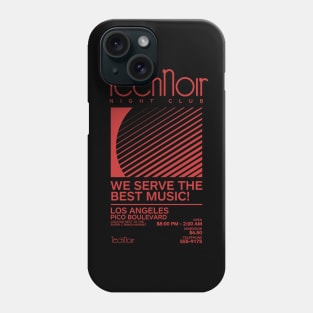 Retro 80s Technoir Nightclub Poster from the Terminator Movie Phone Case