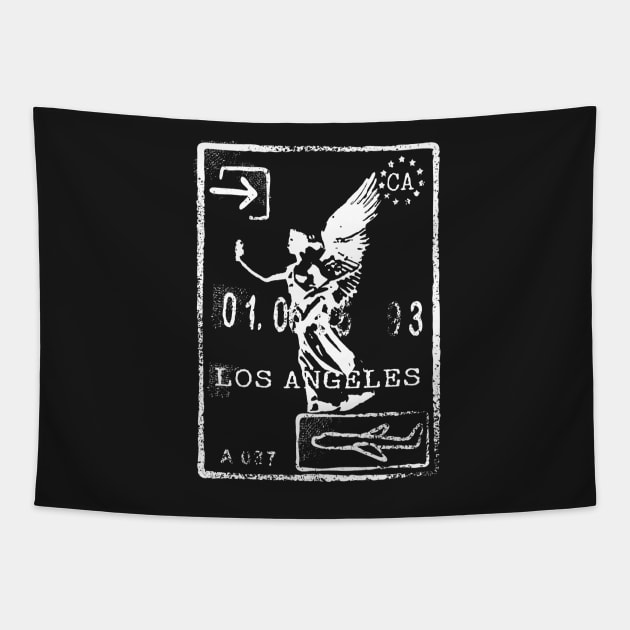 Los Angeles Passport Stamp Tapestry by KnuckleTonic