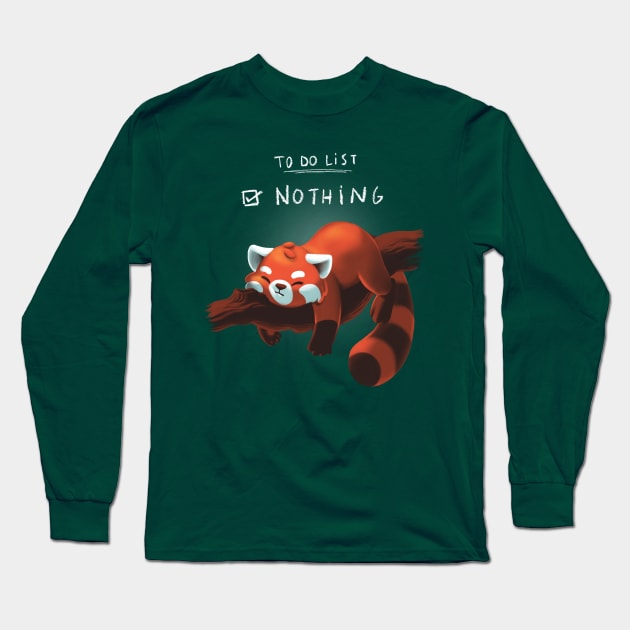 Red Panda Cute Lazy Animal To Do List T-Shirt Red Panda Cute Lazy Animal To Do List T-Shirt