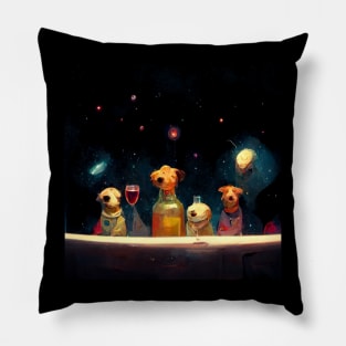 Dog Bar in Space Pillow