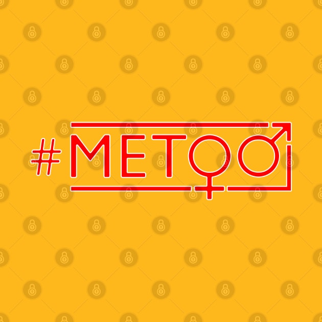 hashtag metoo - gender symbols - red by EDDArt