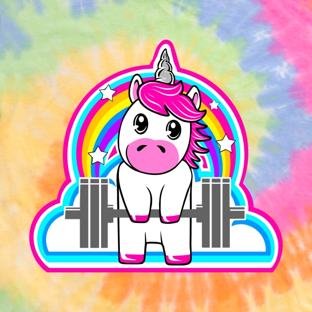 barbell unicorn, weightlifting unicorn, unicorn fitness, gym girl by TimAddisonArt