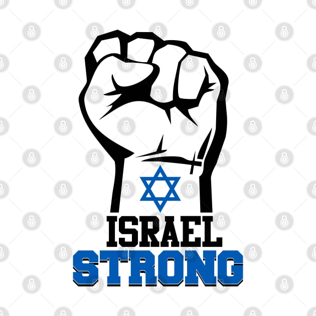 Israel Strong Hand up Israeli star flag by RetroPrideArts