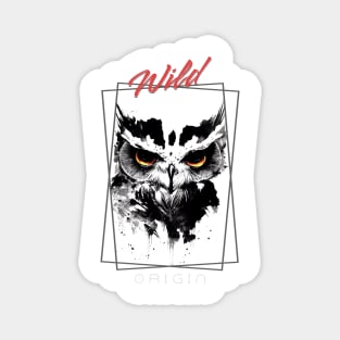 Owl Bird Wild Nature Free Spirit Art Brush Painting Magnet