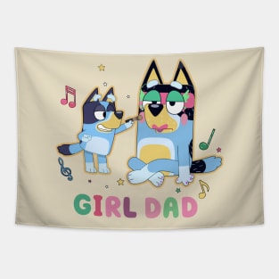 Bluey Girl Dad Tapestry