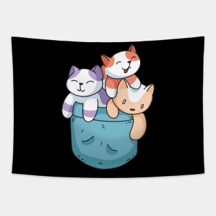 Cute Cats Pocket Tapestry