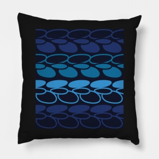 Faux slip stitch crochet pattern with blue hues Pillow