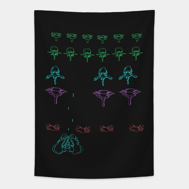 Bone Invaders Tapestry by RaLiz