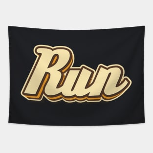 Run typography Tapestry