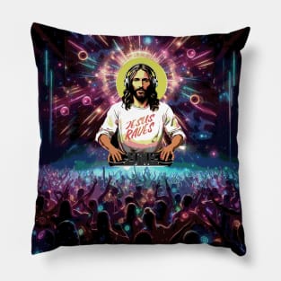 DJ Jesus Raves Music Love Pillow