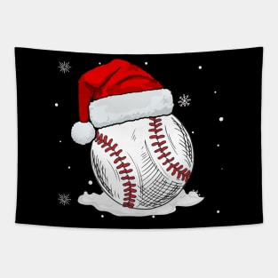 Christmas Baseball Ball Santa Hat Xmas Boys Tapestry