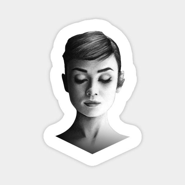 Audrey Hepburn Magnet by korobovart