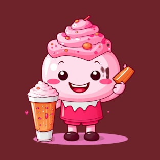 kawaii Ice cream  T-Shirt cute Candy food gilrl T-Shirt