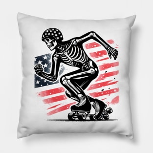 Skeleton Skater Pillow