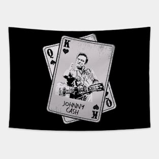 Retro Johnny Cash Style Card Tapestry