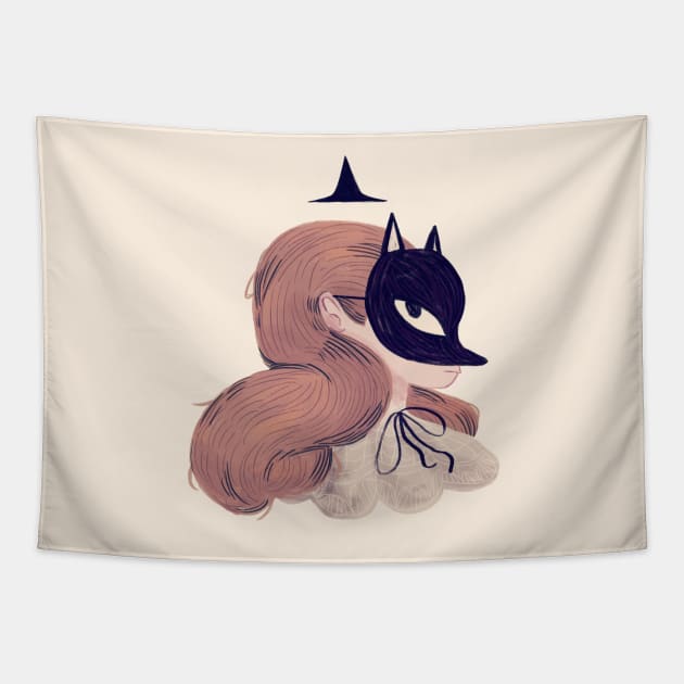 Fox Face Tapestry by nanlawson