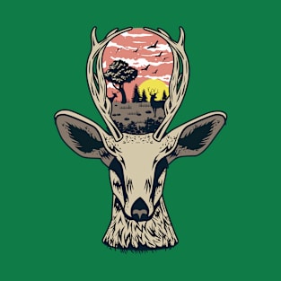 deer animal sunset T-Shirt