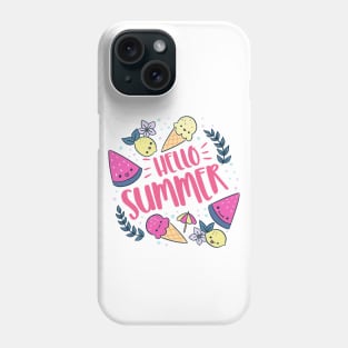 Hello summer a fun summer vacation gifts Phone Case