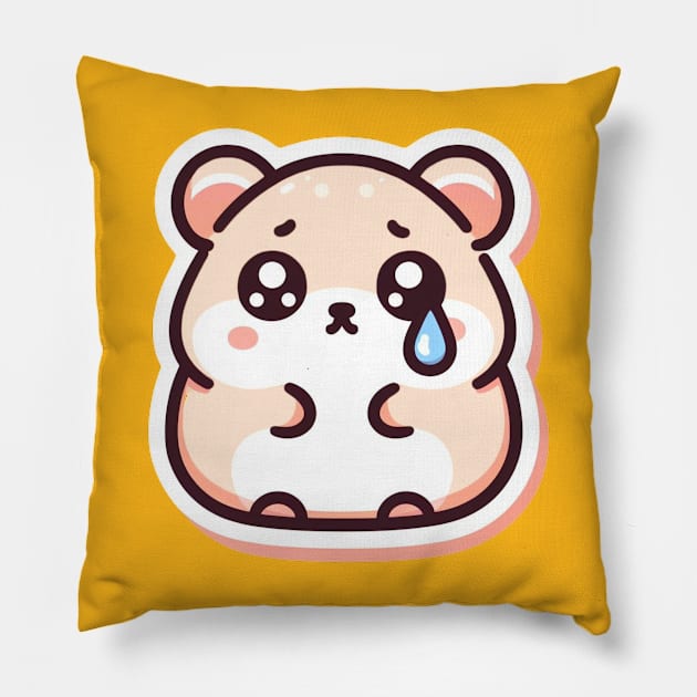 sad hamster Pillow by EKLZR