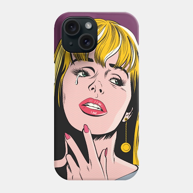 Pop Art Girl Phone Case by Sauher